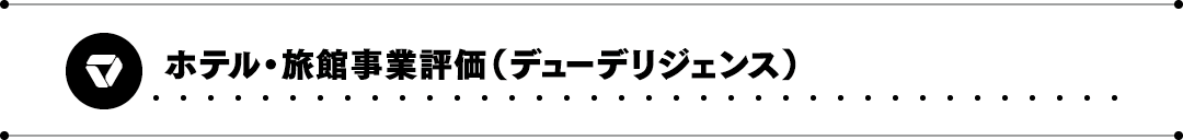 ホテル・旅館事業評価（デューデリジェンス）